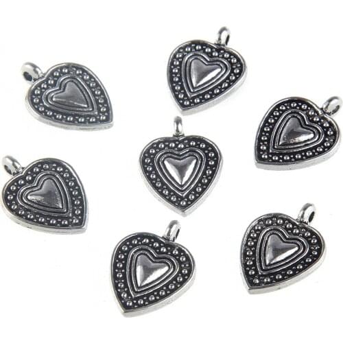 20pcs Charms Heart Shape 19*14mm Vintage Tibetan Silver Making Peach Heart pendant fit DIY bracelet necklace Accessories