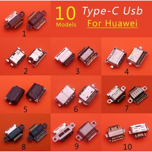10models Type-C USB Jack Charging Connector Port Jack For Huawei Mediapad P10 P20 P30 P40 Lite Pro Plus M3 M5 Lite Pro View 10
