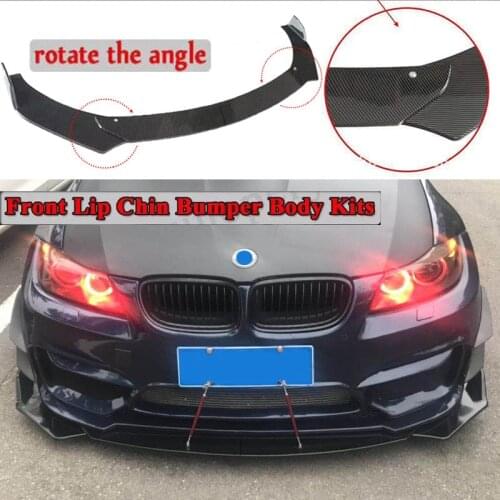 4pcs New Adjustable Universal Car Front Bumper Lip Splitter Lip Body Kit Spoiler Diffuser for BMW Benz Audi VW Subaru