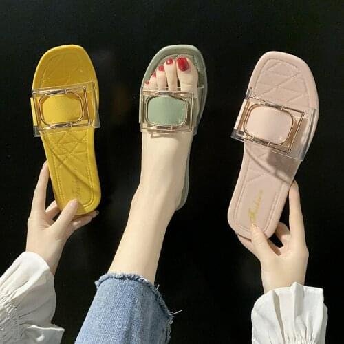 Summer Transparent Shoes Woman Sandals For Women 2021 Casual Flat Ladies Beach Sandles Designer Luxury Sandalias Mujer Sandels