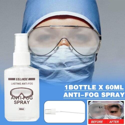 60ml Anti-Fog Spray Antifogging Agent For Skiing Swim Goggles Dive Lens Glasses Cleaner Defog Liquid