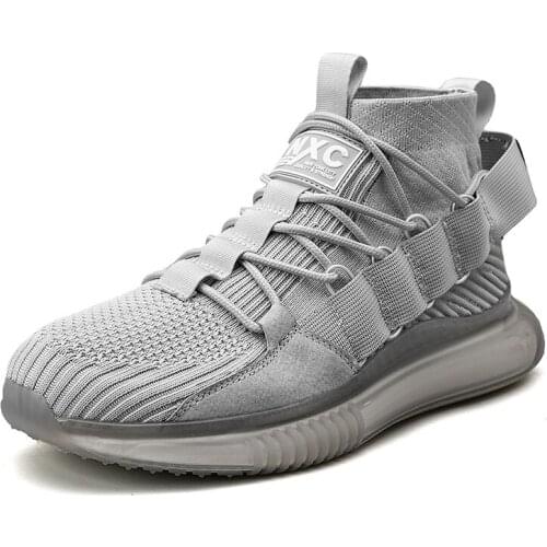 High Quality Hot Sale Breathable Running Shoes for Men Mesh Outdoor Training Sneakers High-top Mens Sneakers Platform Sneakers