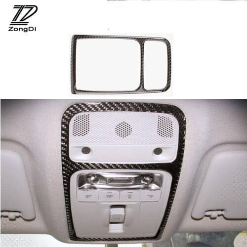 ZD 1pcs Roof Reading Lamp Panel Trim Carbon Fiber Car Stickers For Audi A3 8V Sline Accessories 2017 2012 2013 2014 2015 2016