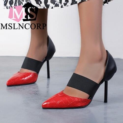 Hot Sales Slippers Snake Print Strappy Mule High Heels Slippers Sandals Flip Flops Pointed Toe Baotou Shoes Woman Party Sandals