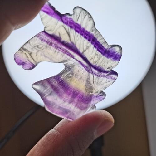 1PC Natural Crystal Fluorite unicorn Ornaments Quartz Mineral Jewelry Modern Home Decoration Stone Crafts Holiday GiftOrnaments