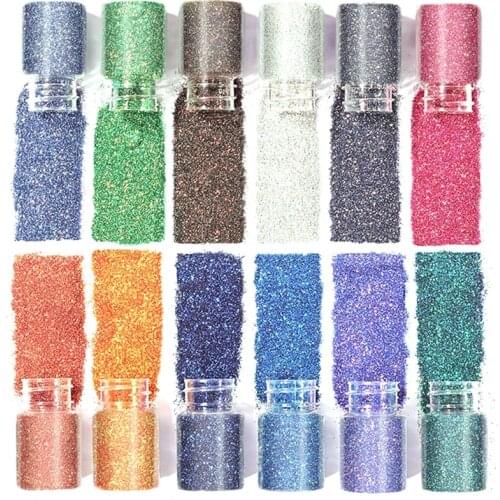 12 Colors Flash Glitter Glow Bright Powder Crystal Epoxy Resin Mold Fillings Nail Art DIY Jewelry Crafts Decoration