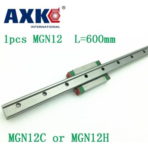 12mm Linear Guide Mgn12 L= 600mm Linear Rail Way + Mgn12c Or Mgn12h Long Linear Carriage For Cnc X Y Z Axis