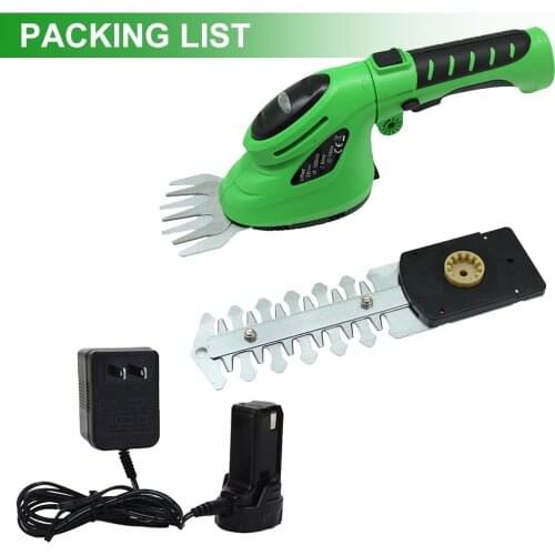 2-in-1 Lawn Mower 3.6V Cordless Hedge Machine Electric Mower Pruner Rotatable Grass Shear Hedge Trimmer Grass Cutter Automower