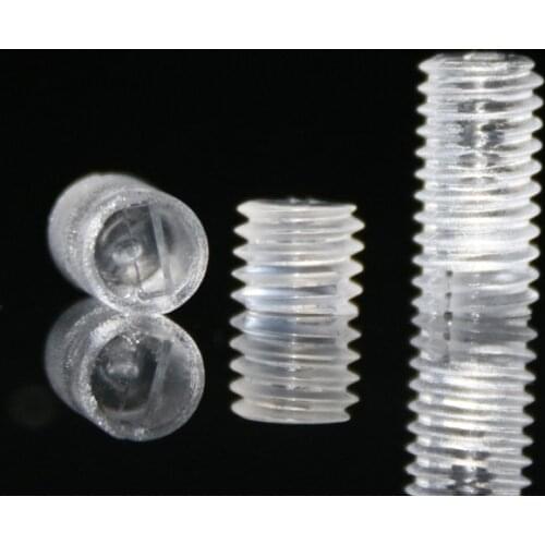 50pcs M7 one word plastic grups screws headless PC acrylic grup screw transparent bolts insulation bolt 5mm-9mm length