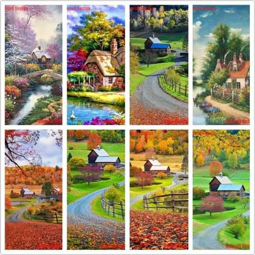 New Forest hut house 5d diamond painting full square /round magic house diy diamond embroidery cross stitch view Christmas gift