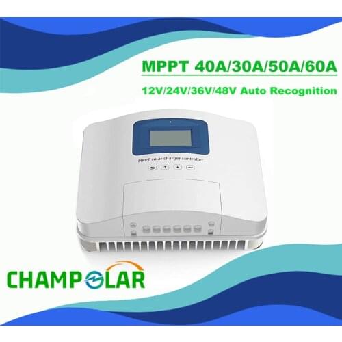 Champolar 12V/24V/48V Auto MPPT Solar Charge Controller 30A/40A/50A/60A Battery Regulator 150Vdc Input