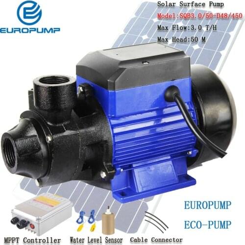 EUROPUMP Free Shipping Solar Water Pump 450W Solar Self Prime Pump Max Lift 50M Power High Pressure MODEL(SQB3.0/50-D48/450)