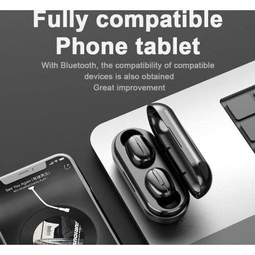 L13 Bluetooth Headset with Binaural Charging Bin 5.0 Version Invisible Mini Business Stereo True Wireless Headset