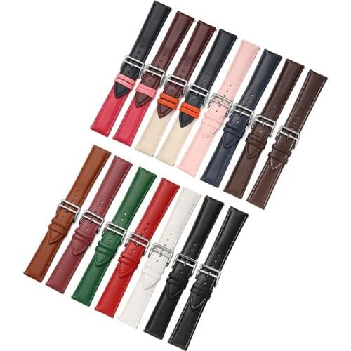 Quick Release Sports Leather Watch Strap 20mm 22mm Waterproof Genuine Leather Watchband Wrist Band Replacement Soft correa