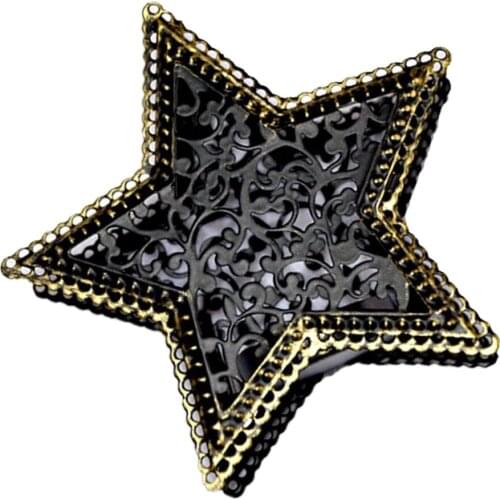 Cast Iron Star Candleholder/Candlestick, Mood Tea Light Holder, for Home Indoor Kitchen Table Dining, Votive Candlelit Case