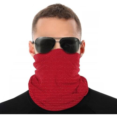 Red And White Scarf Neck Face Mask Men Women Fashion Tube Scarf Balaclava Bandana Polyester Headwear Biking Climbing