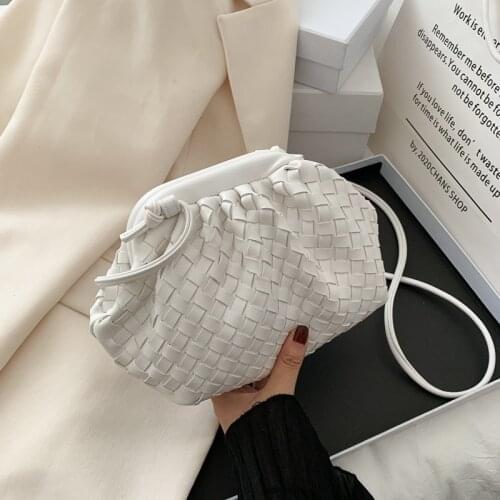 Light Luxury Simplicity Weave False Hand Shoulder Bags for Women 2021 Soft Leather Fashion Female Brand Crossbody Bag Sac Epaule