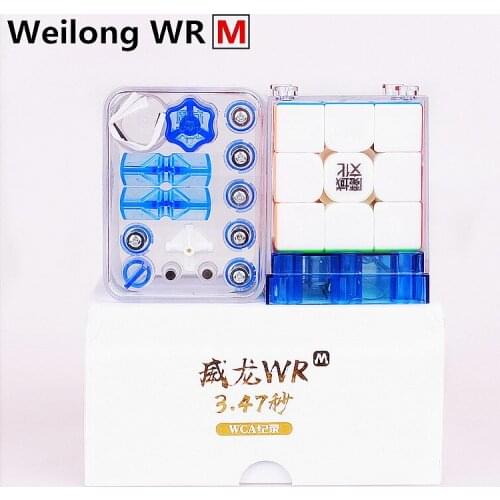 MoYu Weilong WR M 3x3x3 magnetic magic cube stickerless professional puzzle magnets speed cube WRM toys for Children
