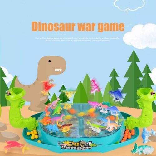 Children Desktop Board Games Toys Puzzle Catapult Marbles Game Interaction Family Parent Two Child Battle Dinosaur Players G8Y2