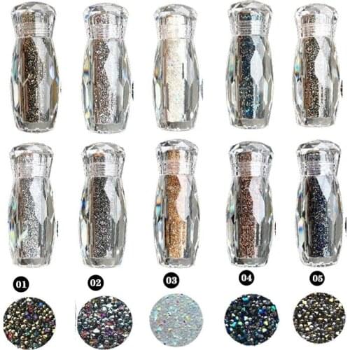 Caviar Beads 14 Assorted Colors Mix Miniature Rhinestone Microbeads Glass Balls Metallic Deco Nail Art Design DIY Micro Bead