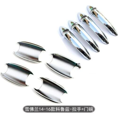 Car styling for Chevrolet CRUZ 2014 2015 2016 ABS Chrome Door handle Protective covering Cover Trim Door Handle Bowl
