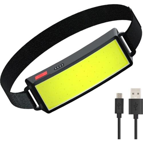 Style Headlight Portable Mini COB LED Headlight with Built-in Battery Flashlight USB Rechargeable Head Light Torch