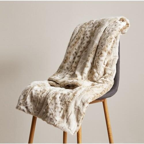 Super Soft Winter Blankets Thickened White Leopard Print Blankets 150*200cm Sofa Cover Blankets Bedspread on the Bed Plaid