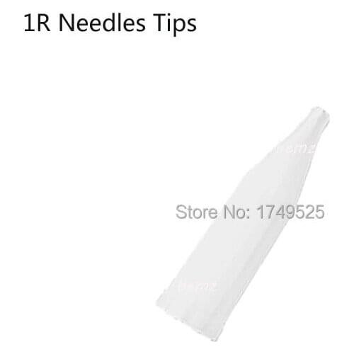 Tattoo 1RL Standard Tattoo Needle Tips 100Pcs Permanent Makeup Eyebrow Tattoo Needle Caps Wholesale Plastic Tattoo Needle Tips