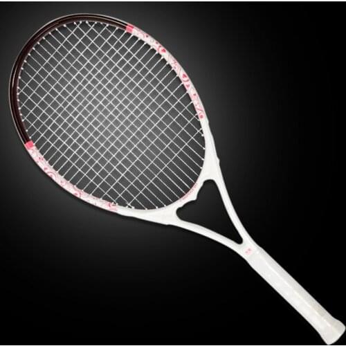 High Quality 100% Full Carbon Fiber Tennis Racket Max 58LBS 110sq.in Tenis Rackets With Strings Bags Padel For Adult
