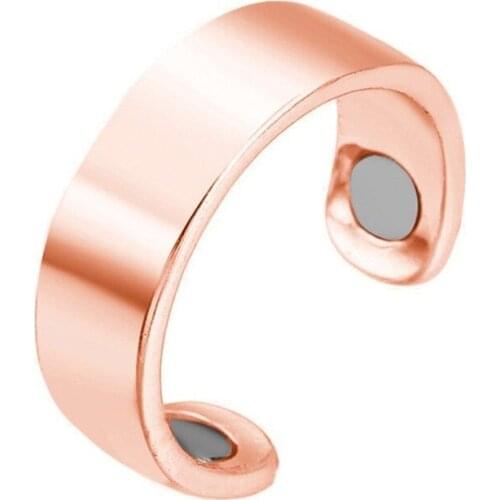 Explosion Models Creative Ring Magnetic Health Ring Rose Gold Magnet Open Ring Gold Silver Magnetic Health Ring Weight Loss Hot