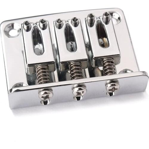 1 Set of 3-string Cigar Box Guitar Bridge Tailpiece Hardtail with