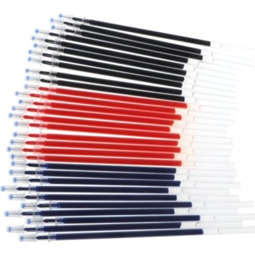 10Pcs 0.38mm Gel Ink Ballpoint Pen Refill Black Blue Red Stationery Supply