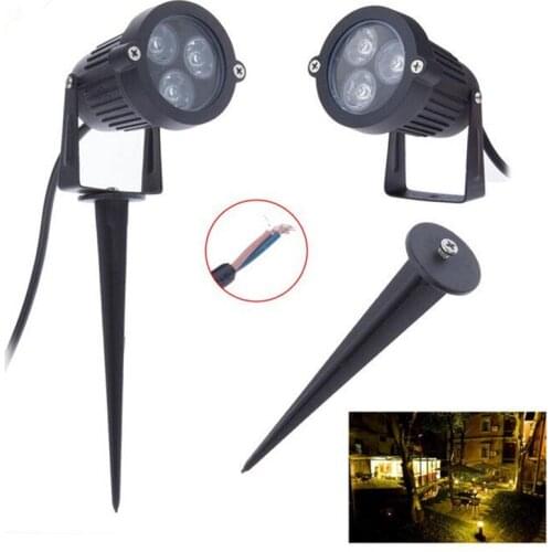 10pcs LED Garden Spot Lamp Spike Landscape 3W 3x1W Outdoor Lighting DC12V AC85-265V LED Lawn Lamp Waterproof IP65 Free Shipping