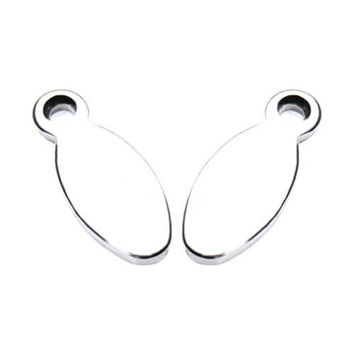 100pcs/lot Stainless steel 4mm*10mm Connector Metal Alloy Pendant For DIY Key bracelet Jewelry Making