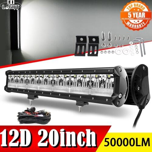 CO LIGHT 12D 20 inch Offroad Led Light Bar 420W Spot Flood Combo Beam Led Work Light 4x4 for Truck ATV SUV Boat 12V 24V Led Bar