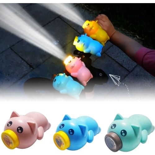 Children Cartoon Pig Shape Front Bicycle Light Rechargeable Waterproof Super Bright Bike Headlight for Outdoor Sports XR-Hot