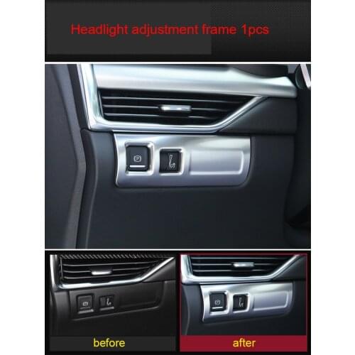 For Cadillac XT4 chrome Car interior Headlight adjustment frame 1pc