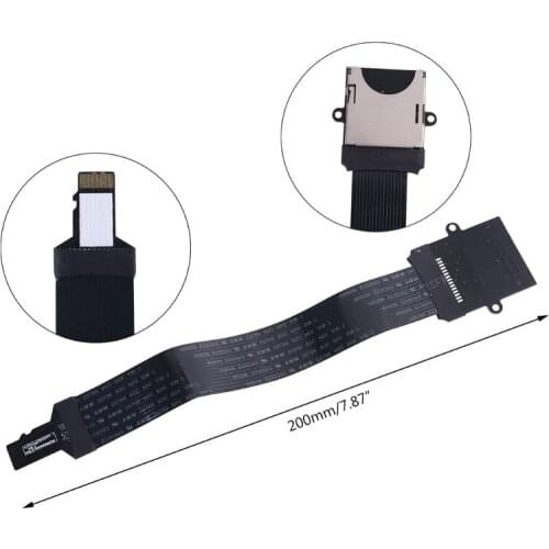 T3EE SD card Female to TF Male ( SD to SD , TF to TF )Flexible Memory Card Extension cable Extender Adapter reader Cord