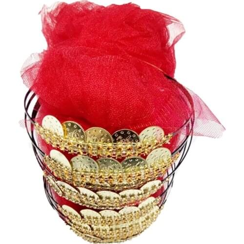 HappylandKına Night Bridesmaid Crown Red Toll Sequin 10 Pcs henna Crown wedding bride mariage хна henna