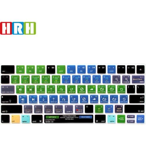 HRH Serato DJ Shortcuts Function Hotkeys English Keyboard Covers Silicone Keypad Skin Protective Film For Apple Magic MLA22B/A