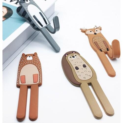 Cute Animals Magnetic Hooks Removable Fridge Sticker Message Refrigerator Magnets Key Storage Holder Home Decoration