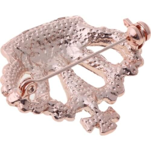Fashion Rhinestone Style Brooch Pin Crown Design Breastpin Vintage Wedding Gift U90E