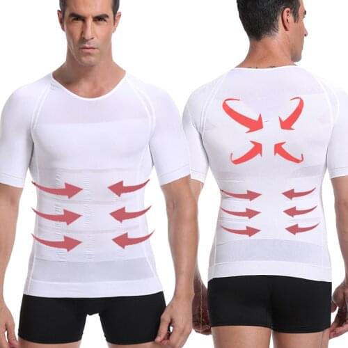 Mens Slimming Shaper Vest Male Belly Abdomen For Corrector Compression Body Building Fat Chest Tummy Shirt Corset