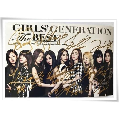 SNSD autographed signed original photo 9 inches 22.8*15.2 cm collection new korean freeshipping 11.2016 A