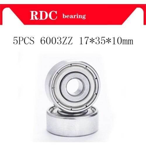 5Pcs ABEC-5 6003ZZ 6003Z 6003 ball bearing 17x35x10 mm High quality deep groove ball bearing Mini Miniature Ball Bearing