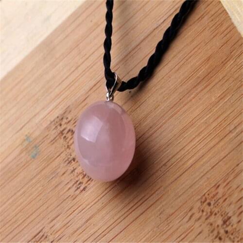 Natural quartz crystal healing stones rose clear crystal ball pendant for gifts