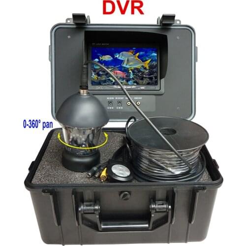 20m Underwater Video Camera Fishing Fish Finder Colour 7" TFT Screen,360 Degree Rotation,600TVL Built-in DVR