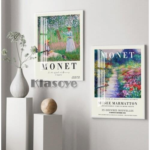 Claude Monet Landscape Poster Prints Art Vintage Canvas Painting Modern Minimalist Home Decor Exhibition Museum Wall Picture
