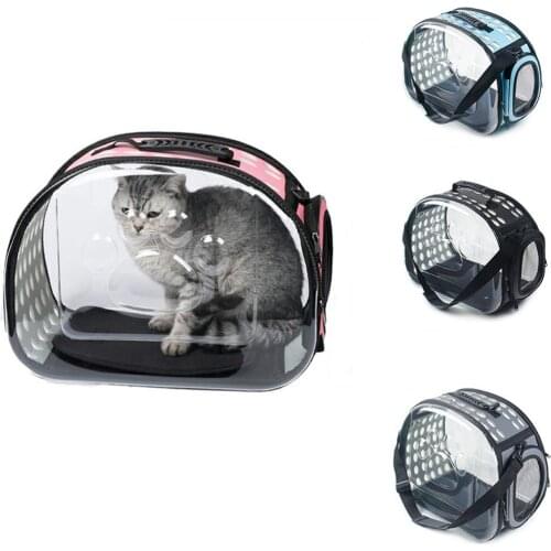 Cat Backpack Transparent Pet Carrier Bag Space Capsule Foldable Breathable Travel Bag Outdoor Backpack Travel Carrying Handbag
