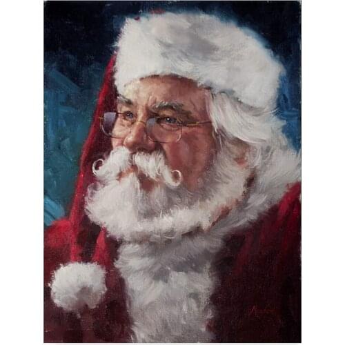 Christmas Santa Claus DIY Cross Stitch 11CT Embroidery Kits Craft Needlework Set Printed Canvas Cotton Thread Home Sell